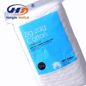 Absorbent Hydrophilic Zigzag Cotton Surgery Disposable Highly Soft Folded Cotton 100% Cotton for Medical Use