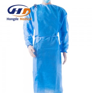 Isolation Gown Gown Cpe Pe Isolation Gowns Surgical Gown With Knitted Cuff Surgical Gown