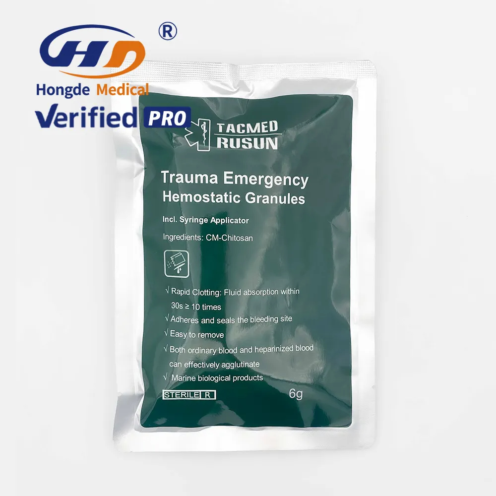 6g High Grade Ifak Outdoor Survival Sterile stop bleeding fast hemostatic Chitosan granules agents particles powder