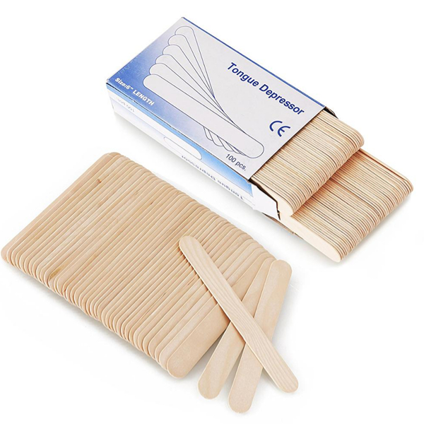 Disposable wooden tongue depressor