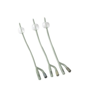 Disposable silicone coated latex foley catheter 2way 3way 4way with silicone coated