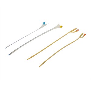 Disposable silicone coated latex foley catheter 2way 3way 4way with silicone coated
