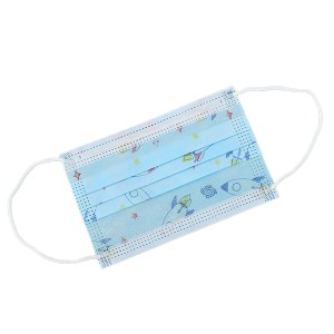 Custom Kids Children Cartoon 3ply Face Mask With Ear Loop
